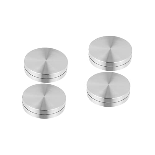 EXCEART 4 Pcs Turntable Base Aluminum Baking Pans Metal Tray Tool Tray Bearing Turntable Cake Bearing Heavy Duty Turntable Bearing Display Stand Plate Bearing Glass Turntable Base to Turn