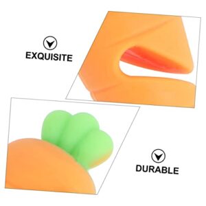 Housoutil 6pcs Pot Lid Overflow Preventer Silicone Utensil Holder Silicone Cooking Spoons Utensil Holders Spill-proof Lid Stand Pan Protectors Pot Lid Stand Carrot Spill-proof Lifters Animal