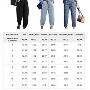 EVALESS Cargo Jeans for Women Casual Baggy High Rise Straight Leg Boyfriend Pants Y2K Trousers Streetwear Pant with Pockets White 12