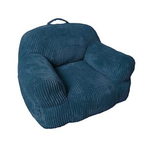 louis donné bean bag sofa chair, ultra-soft foam filling arm chair, reading couch for kids, teens and adults, lazy sofa for living room, bedroom - blue