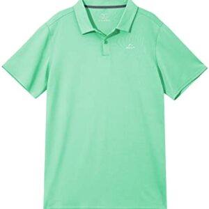 Willit Boys' Golf Polo Shirts Short Sleeve Youth Athletic Shirts Kids Quick Dry Active Shirts UPF 50+ Light Green L