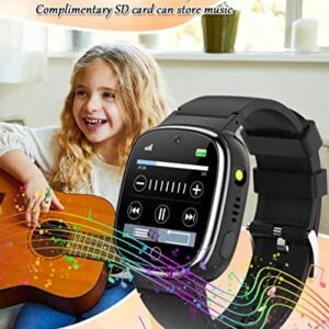 Waterproof Kids Smart Watch Boys Gifts for 3-12 Year Old Girls Kids Watches with 24 Puzzle Games HD Touchscreen Video Camera Music Player Pedometer Story Books Flashlight 13 Alarm Clock Learning Toys