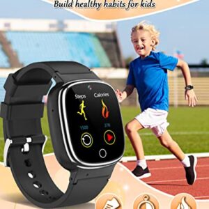 Waterproof Kids Smart Watch Boys Gifts for 3-12 Year Old Girls Kids Watches with 24 Puzzle Games HD Touchscreen Video Camera Music Player Pedometer Story Books Flashlight 13 Alarm Clock Learning Toys