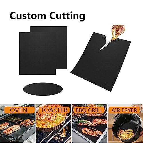 UBeesize 4 Pack Large Oven Liners for Bottom of Oven BPA and PFOA Free，16"x24" Thick Heavy Duty Non Stick Teflon Oven Mats for Electric, Gas, Toaster，Convection, Microwave Ovens and Grills