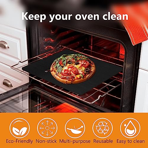 UBeesize 4 Pack Large Oven Liners for Bottom of Oven BPA and PFOA Free，16"x24" Thick Heavy Duty Non Stick Teflon Oven Mats for Electric, Gas, Toaster，Convection, Microwave Ovens and Grills