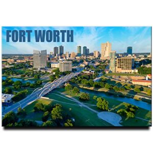 fort worth fridge magnet texas travel souvenir dallas