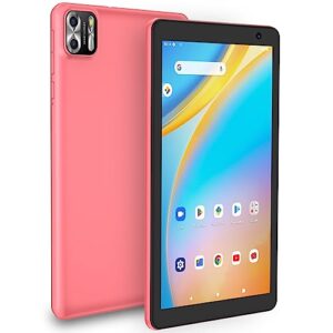 volentex 8 inch tablet, android 13 tablet pc 8gb(4+4gb expand), 64gb rom, 1tb expand,1280x800 hd ips screen, 5000mah battery, dual cameras, bluetooth, wifi, and type-c port(pink)