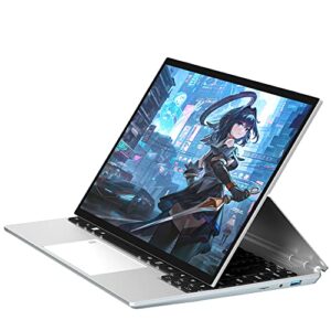 zwying 4 in 1 laptop【win 11 pro/2019 office】 14 inches full hd touch screen laptop high-speed celeron n5105 ddr4 16gb 512gb ssd studio laptop color backlight keyboard/type-c (ssd:512gb)
