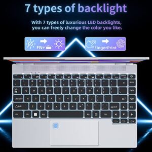 ZWYING 4 in 1 Laptop【Win 11 Pro/2019 Office】 14 inches Full HD Touch Screen Laptop High-Speed Celeron N5105 DDR4 16GB 512GB SSD Studio Laptop Color Backlight Keyboard/Type-C (SSD:512GB)