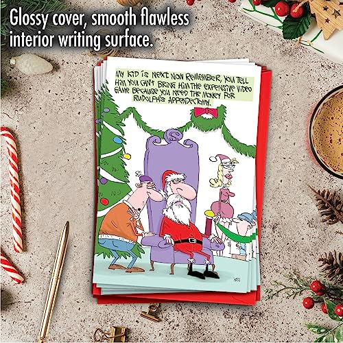 NobleWorks 12 Hysterical Christmas Greeting Cards Boxed Set with 5 x 7 Inch Envelopes (1 Design, 12 Each) Reindeer Surgery C10164XSG-B12x1