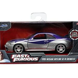 Fast & Furious 1:32 1995 Nissan Skyline GT-R(BNCR33) Die-Cast Car, Toys for Kids and Adults