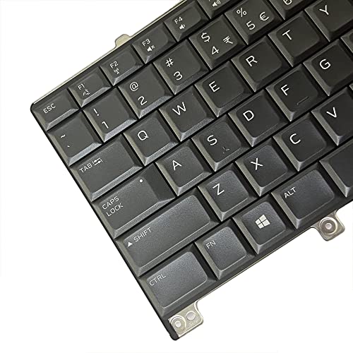 GinTai Laptops Keyboard Backlit US Replacement for Dell Alienware 17 R5 Area 51M 0WYFCV WYFCV RGB PK132F11A01 NSK-EYBBC IT（Black）