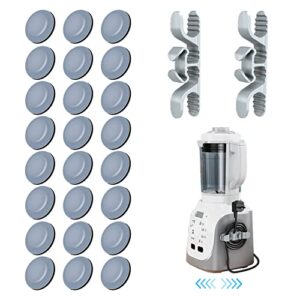 appliance sliders,24pcs self-adhesive kitchen appliance sliders,2pcs cord organizer,easy to move and save space,suitable for countertop kitchen appliances coffee maker,blender, pressure cooker.