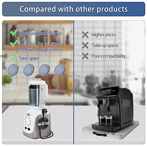 Appliance Sliders,24Pcs Self-Adhesive Kitchen Appliance Sliders,2Pcs Cord Organizer,Easy To Move and Save Space,Suitable for Countertop Kitchen Appliances Coffee Maker,Blender, Pressure Cooker.