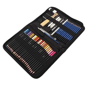 100-Piece Multifunctional Sketch Set in Portable - Complete Artist Kit for Sketching Drawing and Coloring at Home School or On-the-Go