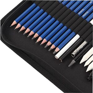 100-Piece Multifunctional Sketch Set in Portable - Complete Artist Kit for Sketching Drawing and Coloring at Home School or On-the-Go