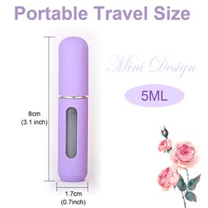 KAYZON Portable Mini Refillable Perfume Atomizer - Travel Size Spray Bottles for Women - Underfill Scent Pump Case Travel Fragrance Empty Container Bottom Refill Perfume Bottle for Traveling 5ml