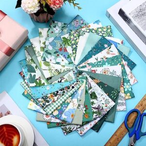 70 Pcs 10 x 10 Inch Cotton Fabric Square No Repeat Patchwork Fabrics Multi Color Printed Floral Square Patchwork Fabric Quilting Fabric Bundles for DIY Crafts Cloths Handmade Accessory (Fresh Style)