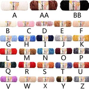 Brown Solid Color Hand Woven Thick Crochet Thread Chenille Velvet Yarn Soft Wrapping for Craft Scarves Sports Blankets 100g