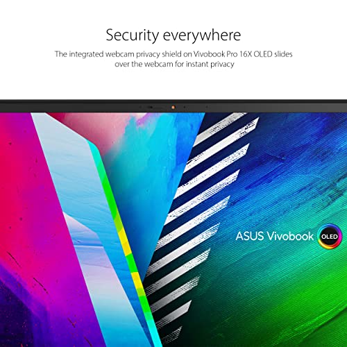 ASUS VivoBook Pro 16X OLED Slim Laptop, 16” 4K 16:10 Display, AMD Ryzen 7 6800H CPU, NVIDIA GeForce RTX 3050 Ti, 16GB RAM, 1TB SSD, Windows 11 Home, 0°Black, M7600RE-NB74