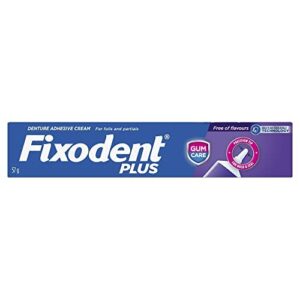 fixodent plus denture adhesive cream for fulls and partials, 2 oz (57g) - 1 count
