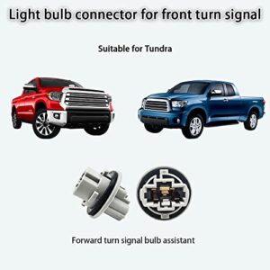 2 PCS Front Turn Signal Light Bulb Plug Socket, 90075-60060 Socket Plug Front Turn Signal Light Bulb Socket Compatible with Toyota Tundra, Tacoma, Sequoia, 4Runner, Venza
