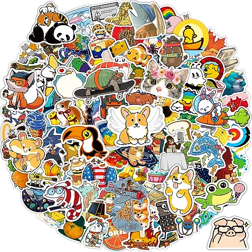 Cute Vinyl Stickers for Kids Teens Adults 150 Pcs/Pack Cartoon Animal Waterproof Stickers for Water Bottle Laptop Tablet Phone Skateboard Scrapbook Journal Luggage Skateboard School Classroom Prizes