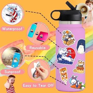 Cute Vinyl Stickers for Kids Teens Adults 150 Pcs/Pack Cartoon Animal Waterproof Stickers for Water Bottle Laptop Tablet Phone Skateboard Scrapbook Journal Luggage Skateboard School Classroom Prizes