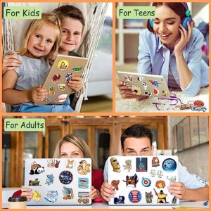 Cute Vinyl Stickers for Kids Teens Adults 150 Pcs/Pack Cartoon Animal Waterproof Stickers for Water Bottle Laptop Tablet Phone Skateboard Scrapbook Journal Luggage Skateboard School Classroom Prizes