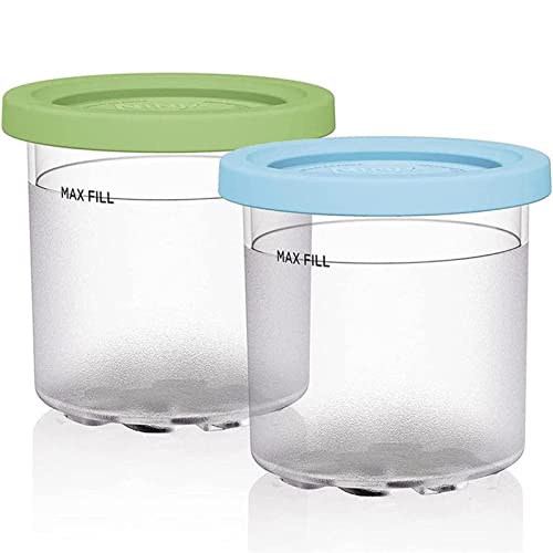 Shakven Ice Cream Pints Cup | Reusable Ice Cream Containers with Lids for Ninja Creami Pints,Compatiblewith NC301 NC300 NC299AMZ Series Ice Cream Maker,Dishwasher Safe, Airtight & Leaf-Proof