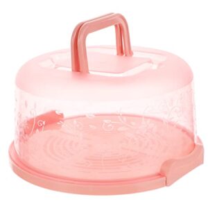 solustre 1pc cake box plastic pallet mini server round cake carrier cake serving tray cake turntable cupcake carrier box round storage container food packaging boxes buckle cake packing box