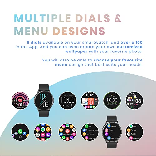 yussa Smartwatch Answer/Make Calls | Speaker | 1.32 '' HD Full Screen | AI Assistant | Android Smartwatch & iPhone Compatible | Fitness & Health Tracking | +20 Sports | for Man and Woman