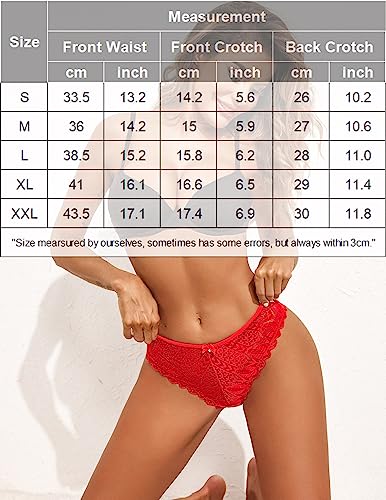 Avidlove Women‘s Sexy Panties Lace Bikini Underwear Cross String Hipster Panties Pink M