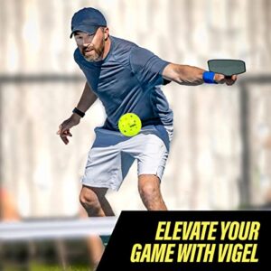 Vigel Premium Outdoor Pickleball Balls Set of 4 - USAPA Approved, Tournament and Competition play, Perfectly Balanced, High Bounce, True Flight, Durable, 40 Hole Pickleball, Ideal for All Skill Levels