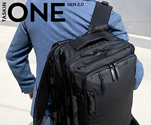 Taskin ONE | Carry-on/Day-use Large Travel Laptop Backpack for Men | Double Expandable Convertible 20L/30L/40L