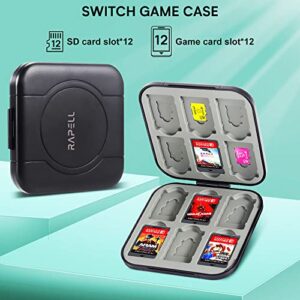 12 Game Card Case Compatible for Nintendo Switch OLED 2021/Switch/Switch lite, 12 Game Holder Cartridge Case Compatible for Switch Game Cards , Compact & Portable Game Storage Case Box