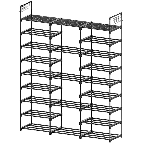 BALEINE 9 Tiers Shoe Rack Organizer, Vertical Large Capacity Shoe Storage Shelf Stackable Shoe Racks for Entry Hallway, Closet, Bedroom, Garage