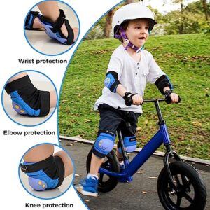 BOSONER Kids/Youth Knee Pads Elbow Pads Wrist Guards Set for 3-15 Years, Child Protective Gear Set for Roller Skates, Cycling, BMX Bike, Skateboard, Inline Skating, Scooter Riding Sports