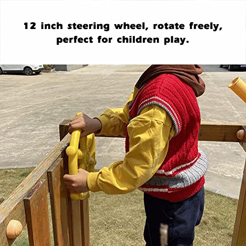 12 Inch Steering Wheel Pirate Game Accessory Swingset for Kids Outdoor Pse Treehouse Backyard