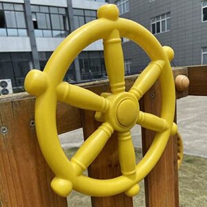 12 Inch Steering Wheel Pirate Game Accessory Swingset for Kids Outdoor Pse Treehouse Backyard