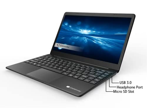 Gateway 2022 14.1” Ultra Slim IPS FHD Display, Intel Core i5-1135G7 Processor, 16GB RAM, 1TB PCIe SSD, Intel Iris Xe Graphics, Camera, Fingerprint Scanner, Bluetooth, Black, Win 10, 32GB USB Card