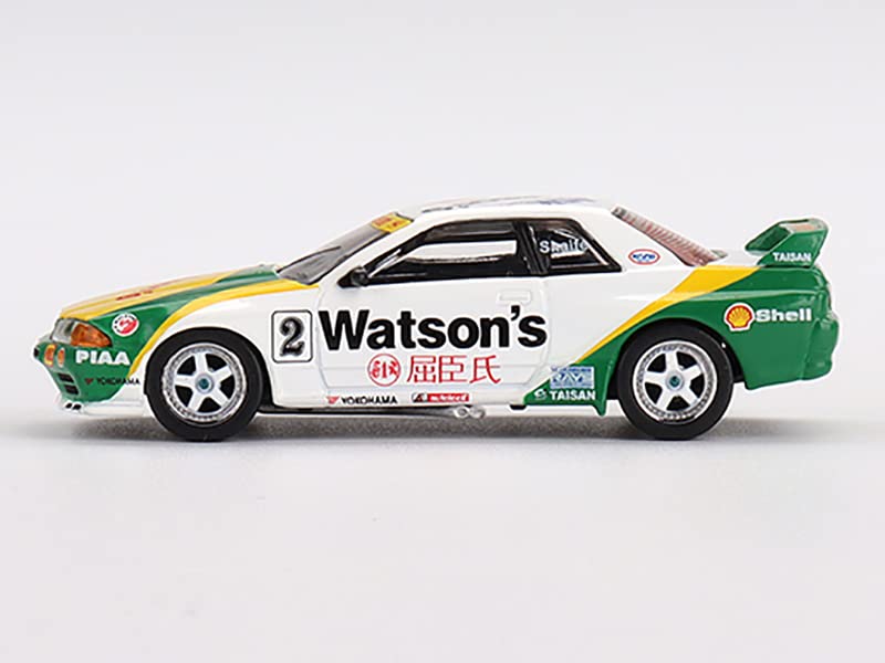 Skyline GT-R (R32) Gr. A RHD (Right Hand Drive) #2 Mark Skaife Guia Touring Macau GP (1991) Limited Edition to 1800 Pieces Worldwide 1/64 Diecast Model Car by True Scale Miniatures MGT00377