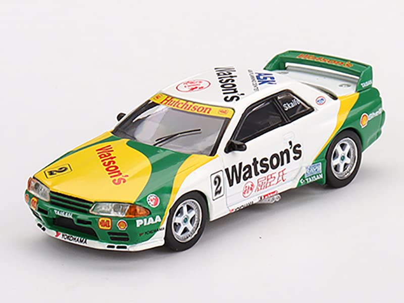 Skyline GT-R (R32) Gr. A RHD (Right Hand Drive) #2 Mark Skaife Guia Touring Macau GP (1991) Limited Edition to 1800 Pieces Worldwide 1/64 Diecast Model Car by True Scale Miniatures MGT00377