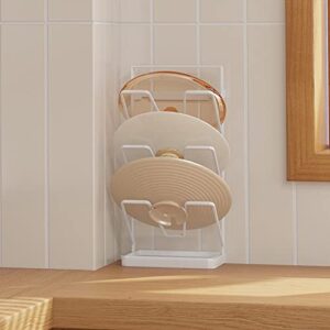 Bothyi Cutting Board Rack Lid Organizer Kitchen Utensils Rest Flatware Tray Shelf with Drip Pan Pots Lid Holder Stand Lid Stand for Wall Pans Lids