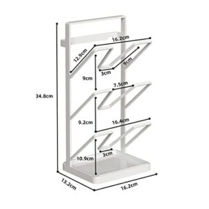 Bothyi Cutting Board Rack Lid Organizer Kitchen Utensils Rest Flatware Tray Shelf with Drip Pan Pots Lid Holder Stand Lid Stand for Wall Pans Lids