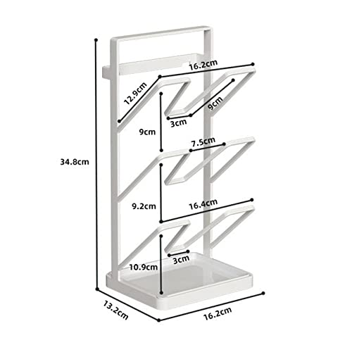 Bothyi Cutting Board Rack Lid Organizer Kitchen Utensils Rest Flatware Tray Shelf with Drip Pan Pots Lid Holder Stand Lid Stand for Wall Pans Lids