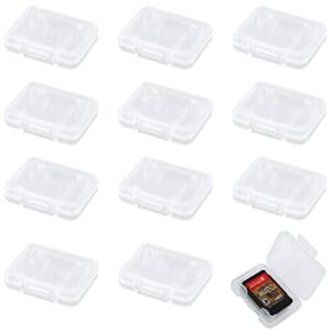 12pcs game card storage box, compatible with gameboy advance cartridge storage case clear protective game cartridge case storage box for nintendo gameboy color gbc gb gbp