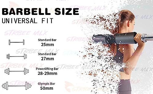 Squat Pad Barbell Pad Hip Thrust Pad Barbell Cushion Foam Sponge for Squat,Lunge,Weight Lifting Comfort Protection of Shoulders,Neck,Back,Crotch Suitable for Gym Standard Olympic Barbell Black