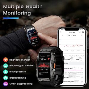 KOSPET Health & Fitness Tracker 50+Days Standby Battery Life Smart Watch, 100 Meter Waterproof 3D Curved Corning Gorilla Glass Full Metal 70 Sports Modes 24H Smart Sleep Tracking, AMOLED Display