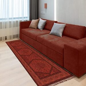 casavani hand block printed area rug geometric red cotton dhurrie floor carpet for doormat best uses for hallway runner rug bedroom,living room,dining room,purch 7x10 feet